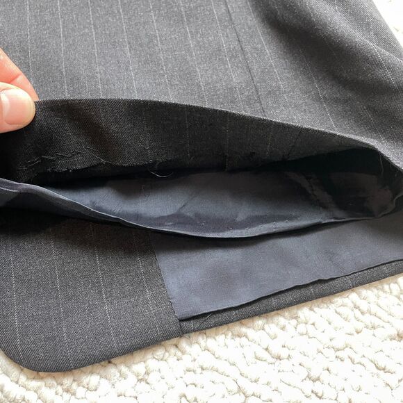 Hickey Freeman Men's 43 Blue Striped 100% Wool Boardroom Suit Jacket Blazer - Picture 12 of 12